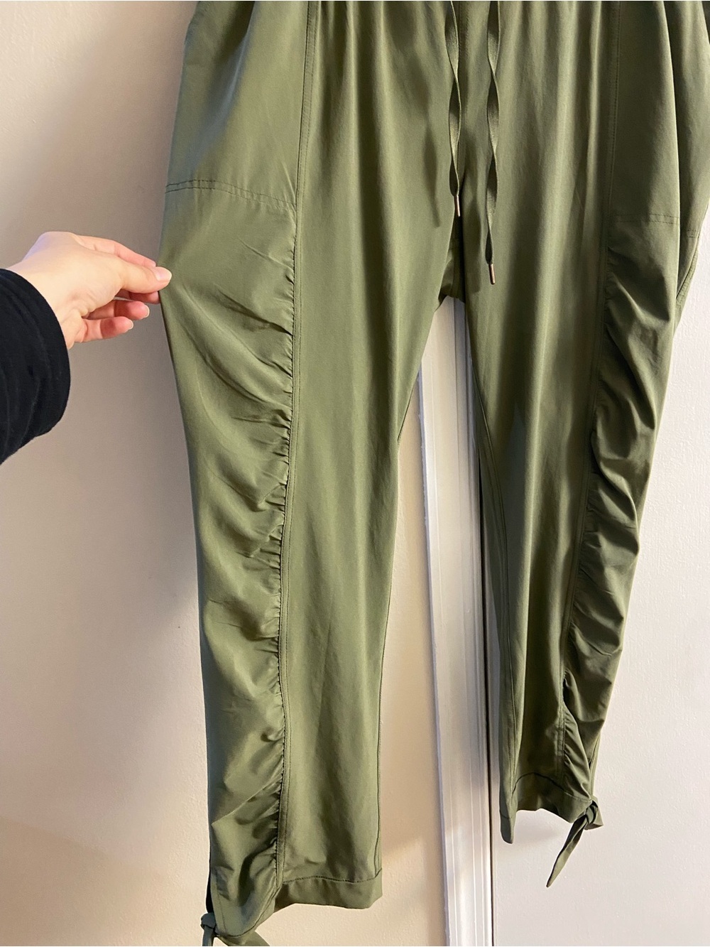 Prana Bindi Ankle Olive Green Elastic Waist Pull-On Pants athletic XL - Picture 4 of 8